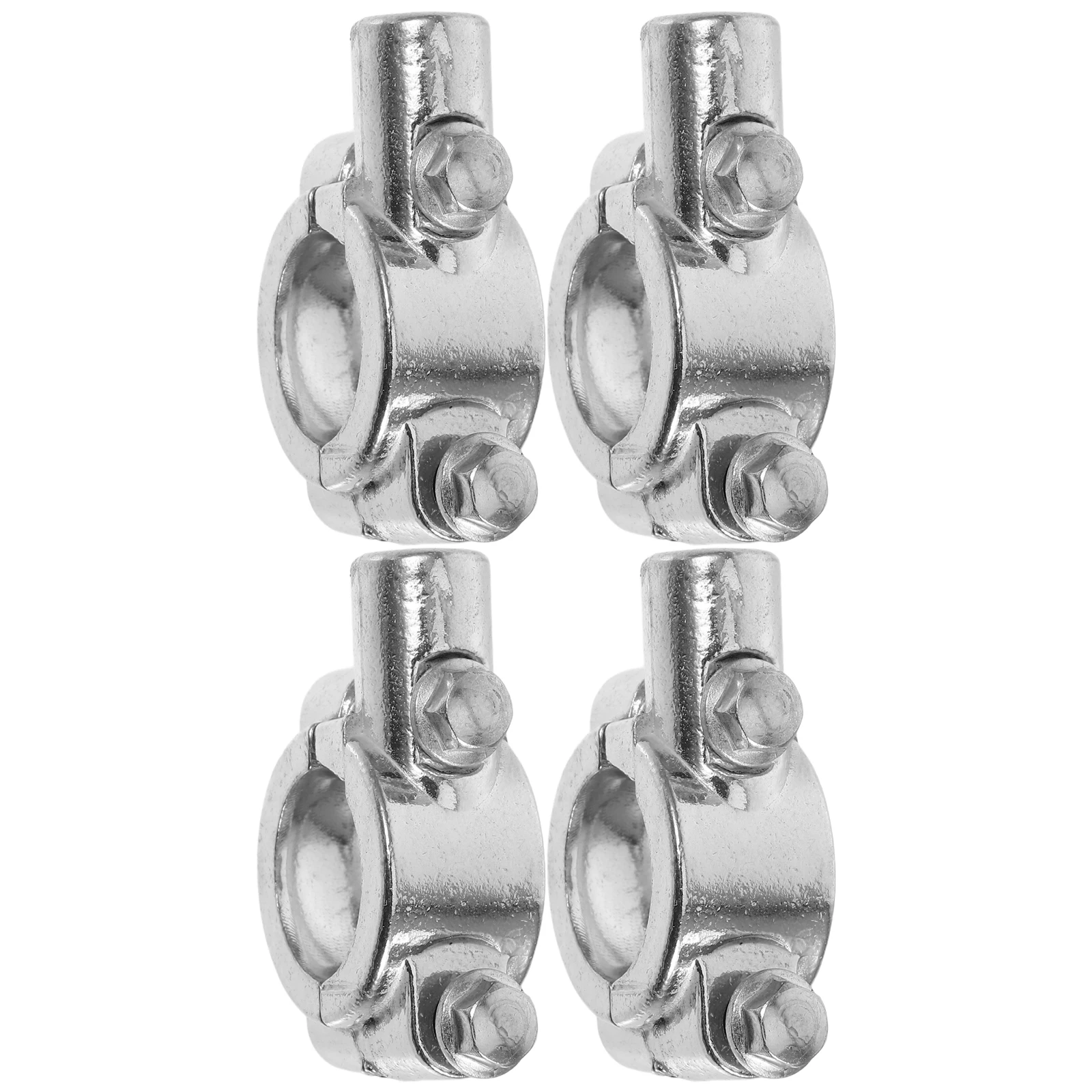

4pcs Flagpole Base Clamp Mount Lightweight Aluminum Stable Quick Release Durable Finish Motorcycle Banner Holder Bracket
