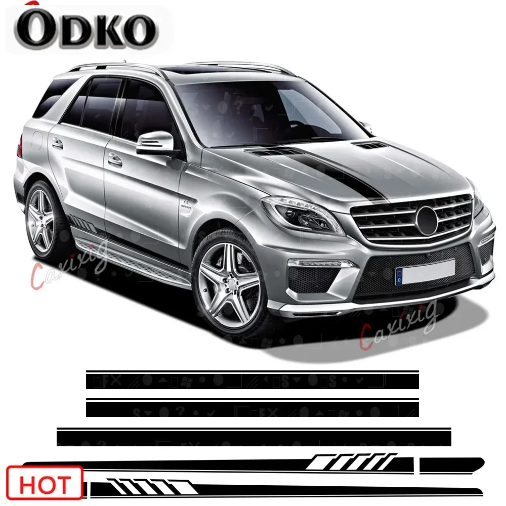 

Edition 1 Style Car Body Stripes Door Side Skirt Decal Sticker For Mecedes Benz ML Class W164 W163 W166 ML320 ML350 ML55 ML63
