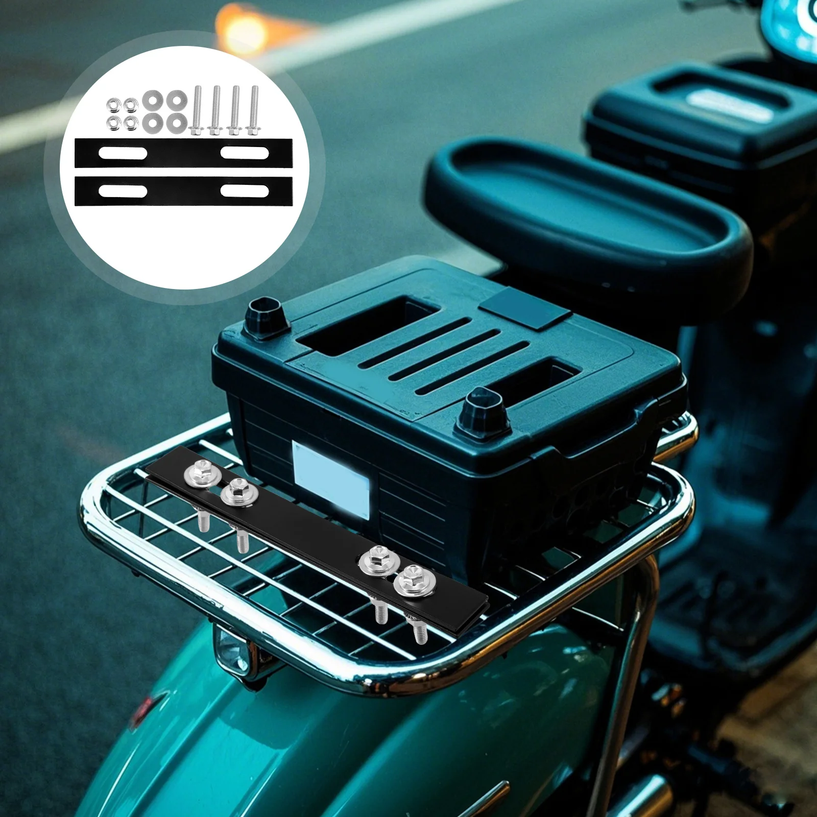 

2pcs Motorcycle Rear Rack Mount For Electric Bike Tail Trunk Luggage Rack Hardware Motorcycle Rear Box Holder Base For Food