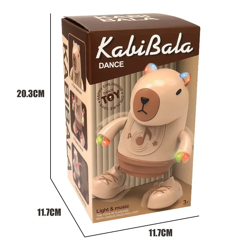 1個入り 電動カピバラのおもちゃ 揺れる左右の手が踊るカピバラ 音楽と光付きで丈夫なダンシングカピバラ