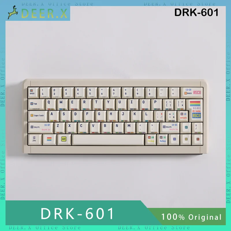 

Игровая Проводная Механическая клавиатура DRK-601 из алюминиевого сплава 60% с прокладкой