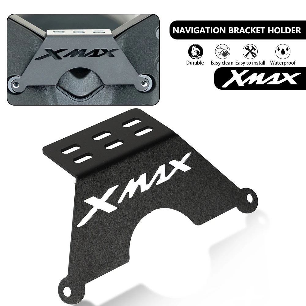 

For Yamaha XMAX125 250 300 400 2017-2024 X MAX Motorcycle Front Phone Stand Holder Smartphone Phone GPS Navigaton Plate Bracket