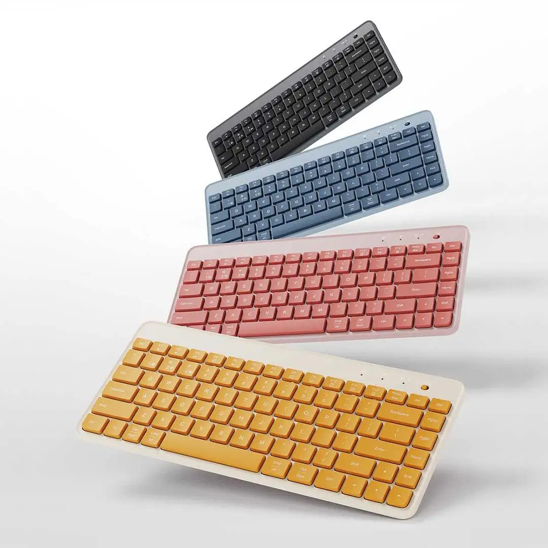 Original Xiaomi 2.4GHz Bluetooth Dual Mode Multi Device Connection Keyboard Brandy Tone with Split Device Support Holder