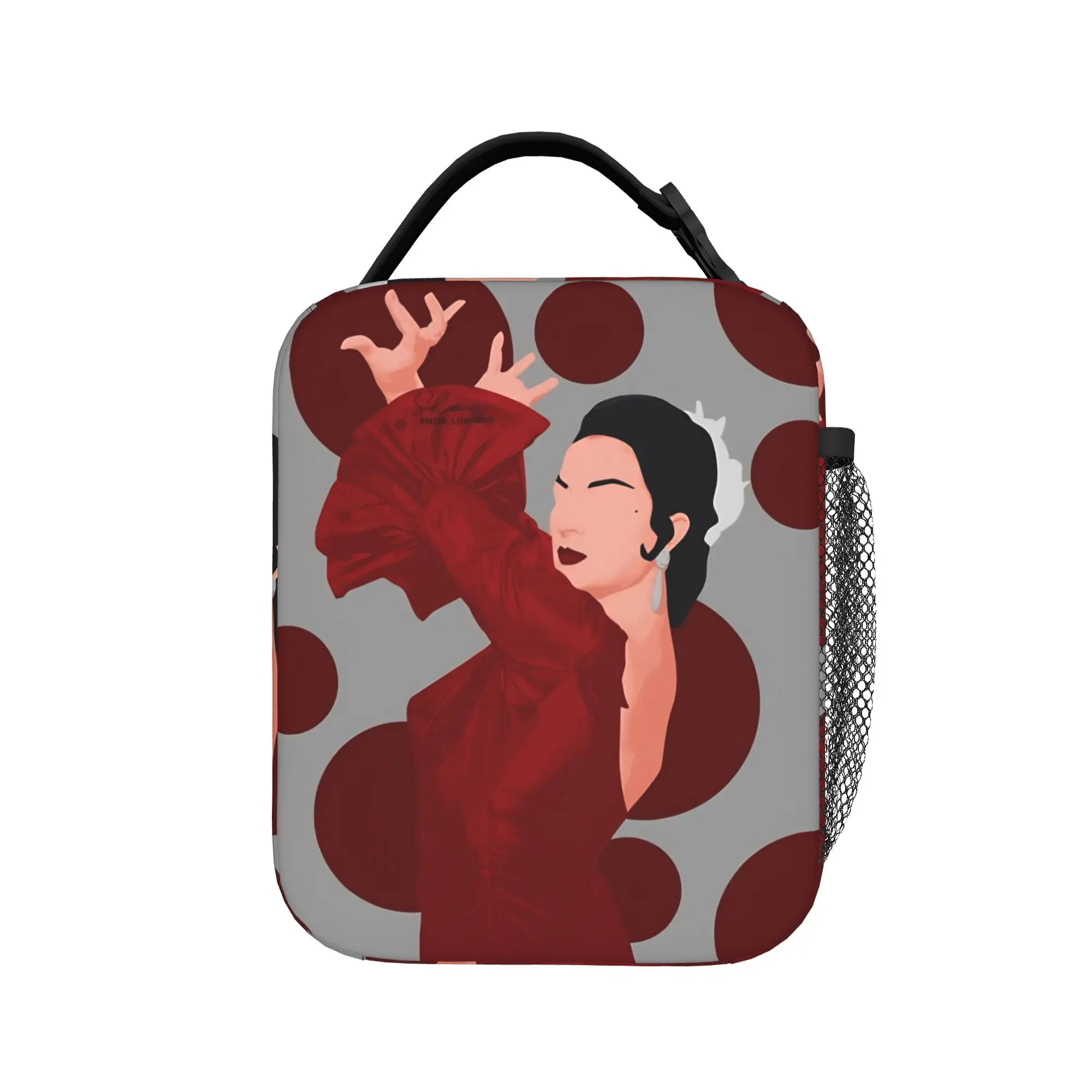 Lola Flores  Insulated Lunch Bag Thermal Bag Reusable,Meal Container Singer High Capacity Tote Lunch Box Girl Boy Office  Picnic
