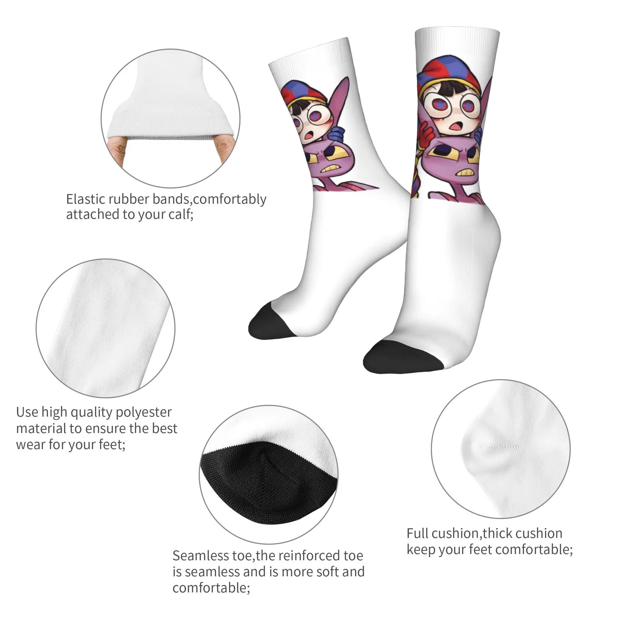 جميع المواسم بومني تادك جاكس جوارب السيرك المذهلة Harajuku جوارب عالية الجودة طاقم الجوارب للرجال النساء هدايا عيد الميلاد