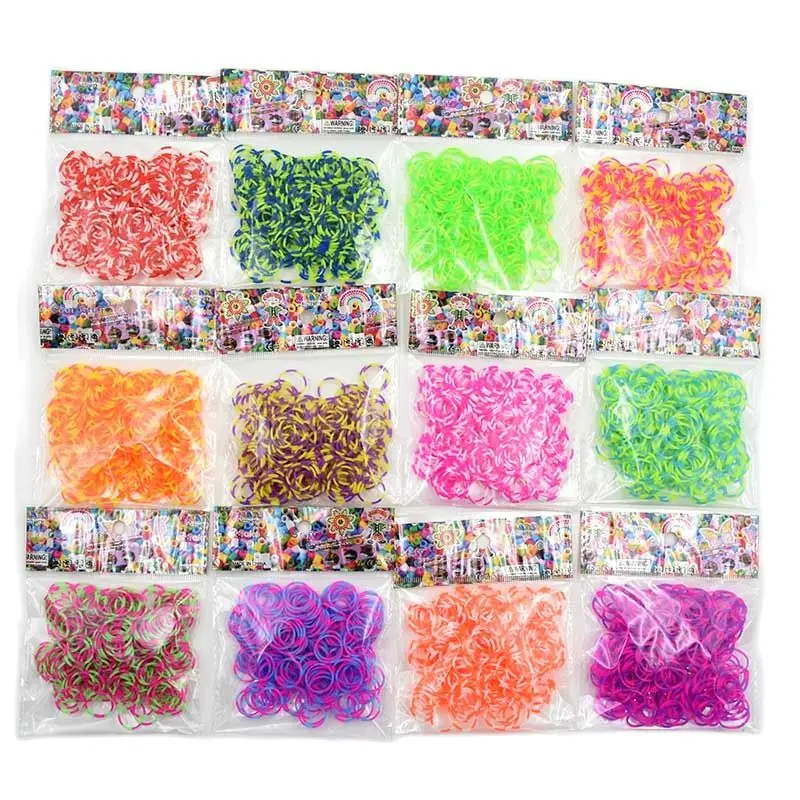 600 Elastic Different Colors Rubber Loom Bands Bracelet Children\'s Homemade Bracelets DIY For Loom Wrist Bracele For Women