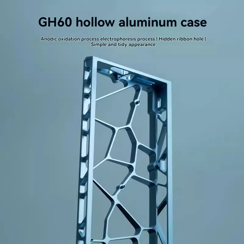 

GH60 Hollow-out Keyboard Shell Customized Magnetic Switch Keyboard Case for Mechanical Keyboard Accessories Wooting60hev2 DIY