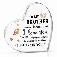 Gifts for Brother, Gifts from Brother , Acrylic Keepsake Fathers Day Birthday Gifts for Brother Adult