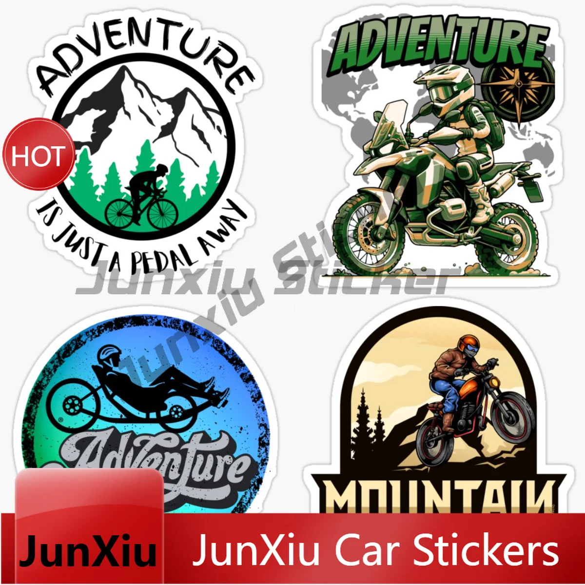 ADVENTURE Motorcycle Riders Car Sticker Waterproof Vinyl Decorative Decal