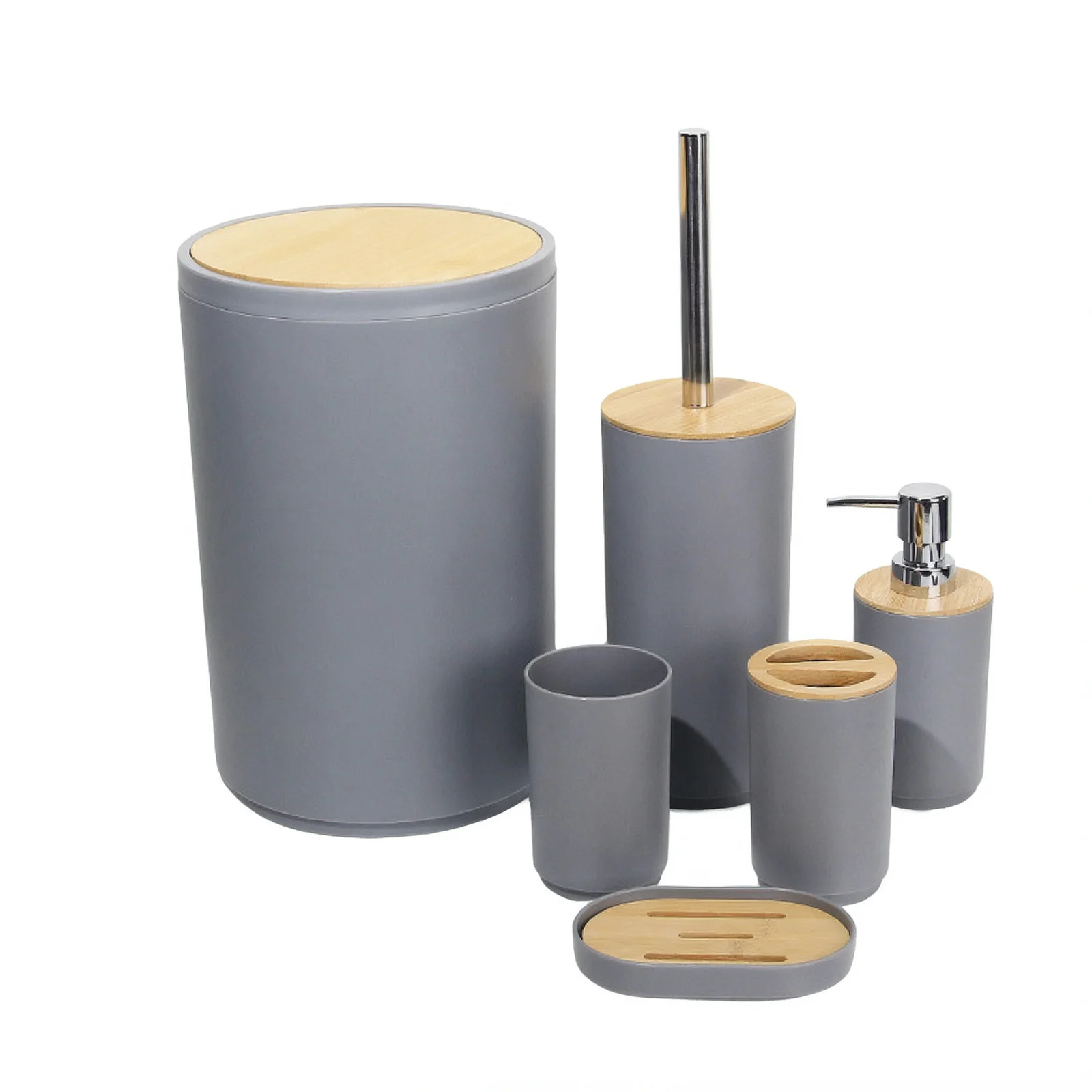 Gray Bathroom Accessories Set With Shower Curtain And Bath Accessories Every Bathroom Decor Needs