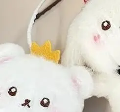 クリエイティブかわいい悪魔犬リトルベアぬいぐるみキーホルダーかわいい動物バックパックペンダント装飾アクセサリーソフトぬいぐるみおもちゃ