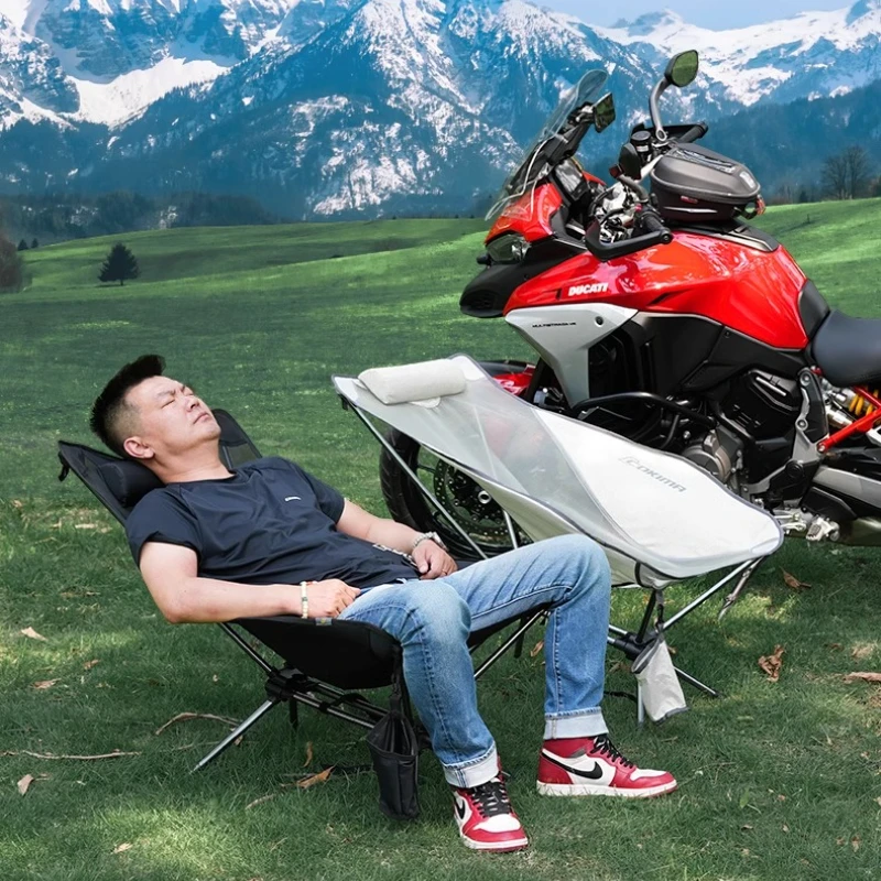 ‌Ultralight Foldable Outdoor Seat, Space-Saving Design with Adjustable Backrest, Perfect for Travel Hiking and Camping