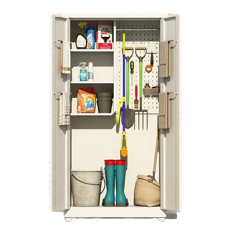 Balcony tool storage mop storage cabinet