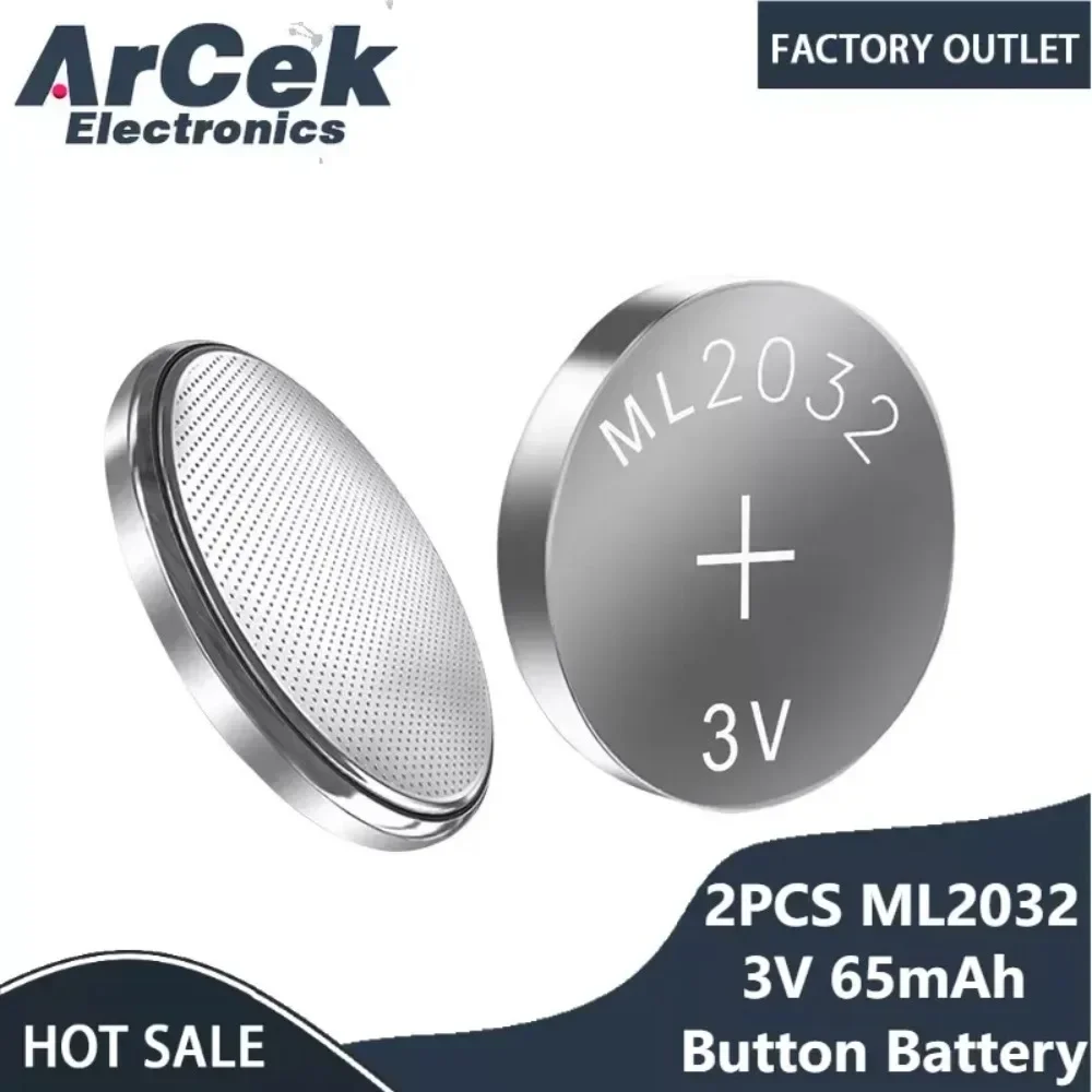 2PCS ML2032 3V Li-I…