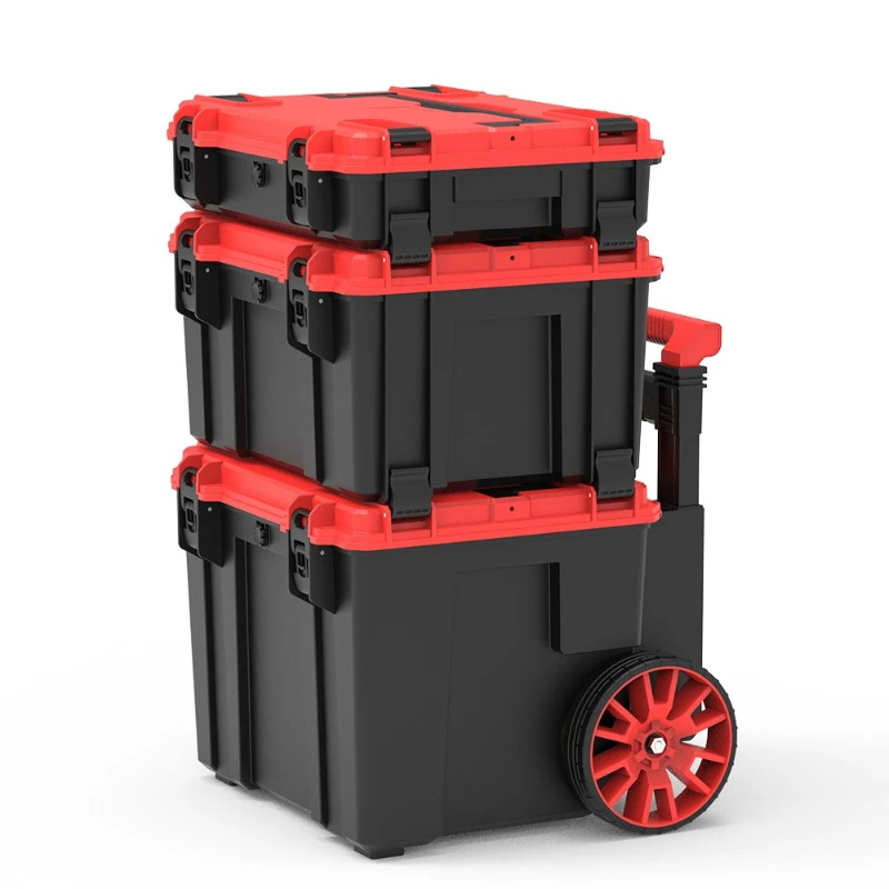 

Combined multi-functional pulley electric hardware trolley case, waterproof, drop-proof and pressure-resistant toolbox