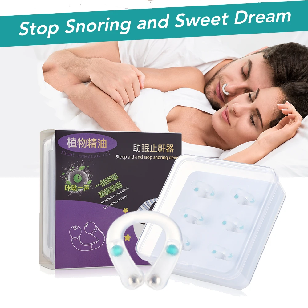 

3/6 шт., зажимы для носа против храпа с эфирным маслом, улучшающие сон, магнитный зажим для носа, предотвращающие храп, расширители для носа, помощь для сна
