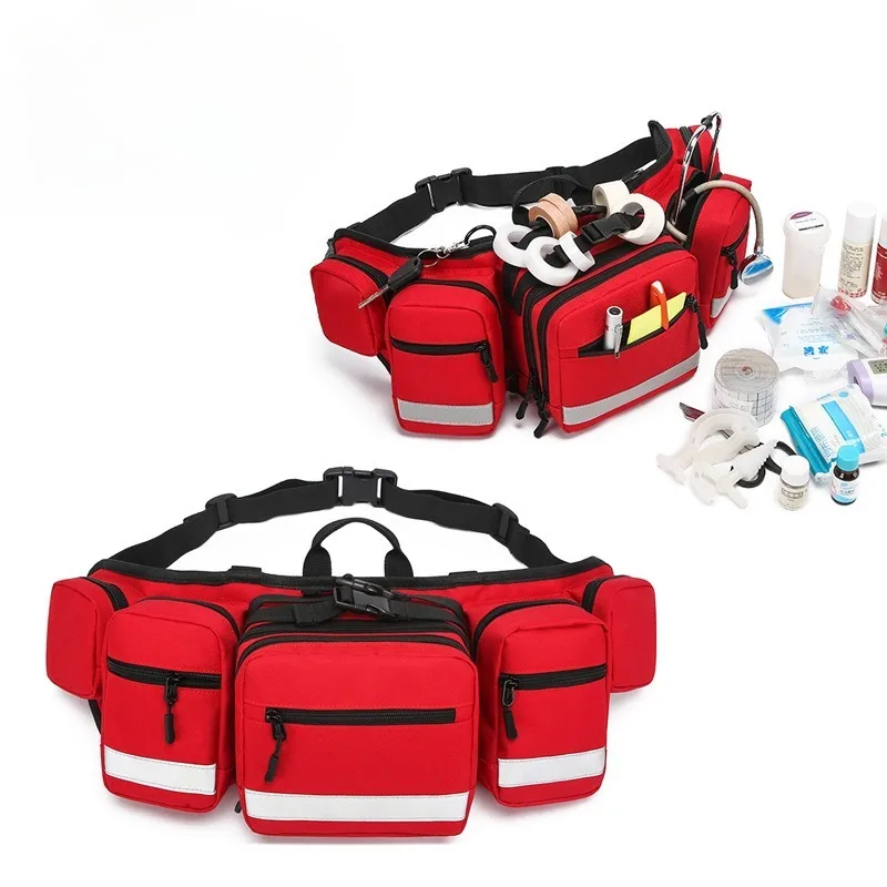 

First Aid Waist Bag Outdoor Storage Travel Rescue Bag Empty Pouch Compact Survival Medicine Pocket Shoulder Pack