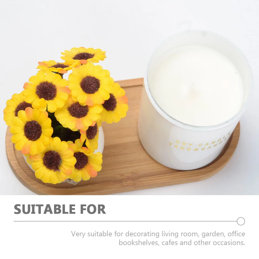 

Artificial Sunflower Potted Plant Realistic Fake Bonsai For Home Office Decor Kitchen Bathroom Table Indoor Garden
