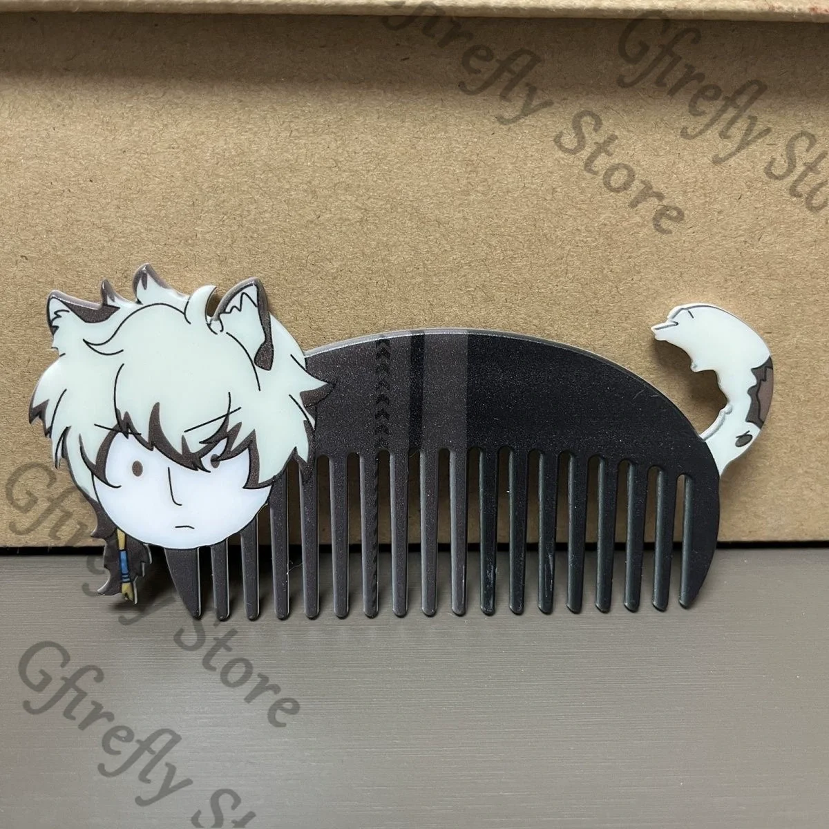 

SilverAsh Cosplay Pettine Perfect Printing Two-sided Comb Arknights Massage Brush Abstract Cuteness Travel Dormitory Ornaments