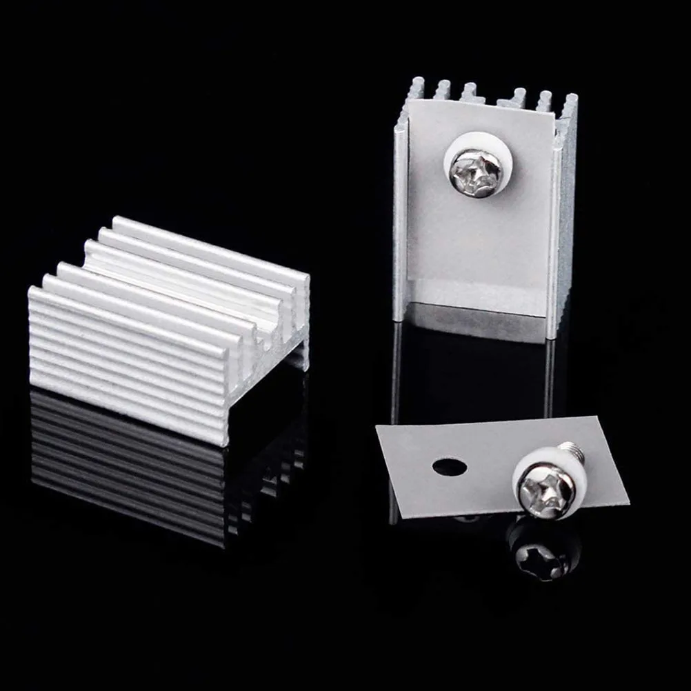 

10Pcs Triode Heat Sink Aluminum Metal Radiator Durable Cooler Fin Efficient Heat Dissipation for Semiconductor