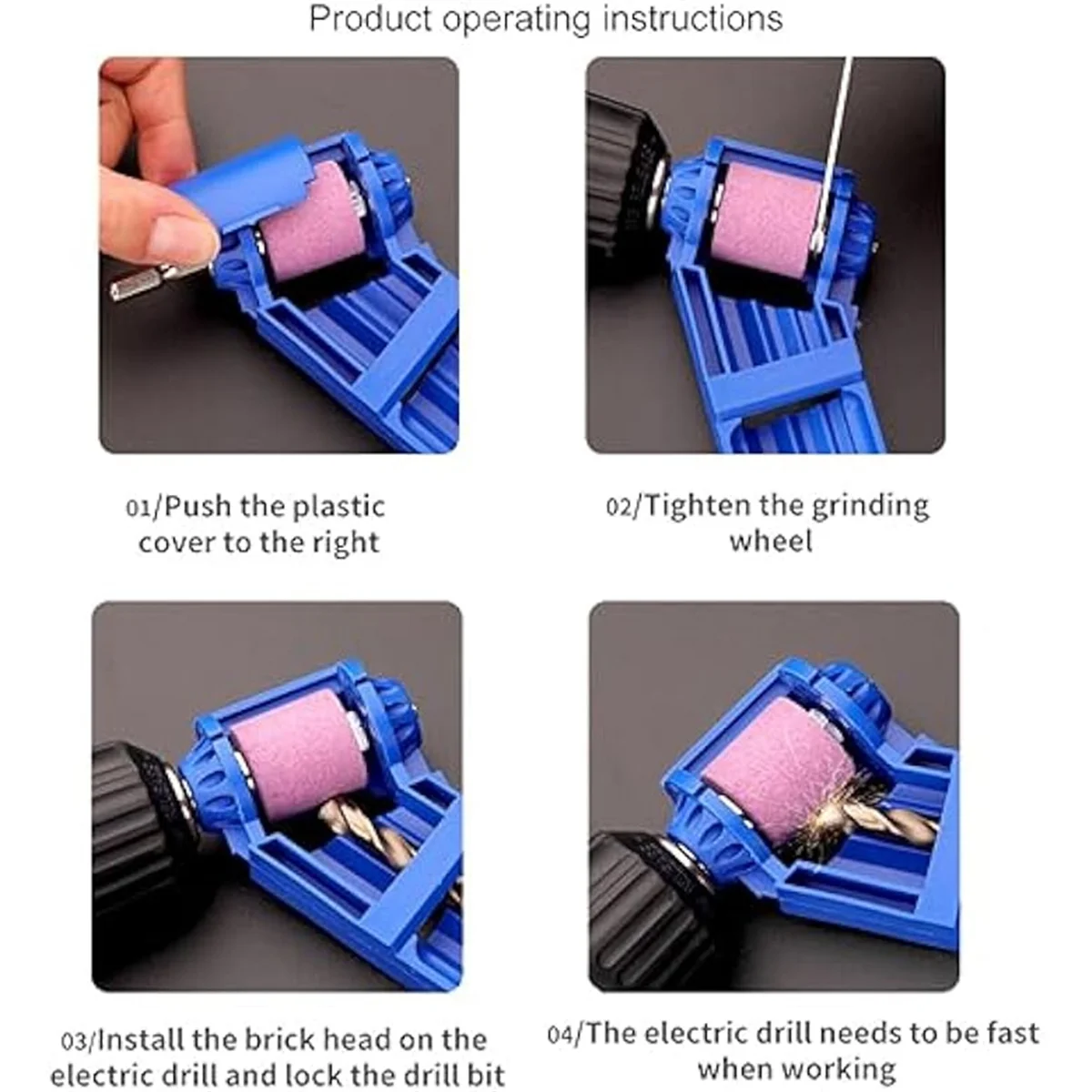 Портативная точилка для сверл с шлифовальным кругом, заточное сверло, инструмент для металлического железа, сверла, шлифовальная машина для полировки дрели