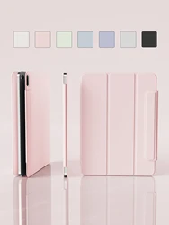 2026 M4 For iPad Pro 13 11 12.9 Case 2024 Air 13 11 Powerful Magnetic Attachment Slim Trifold Stand Case For iPad A16 11th Gen