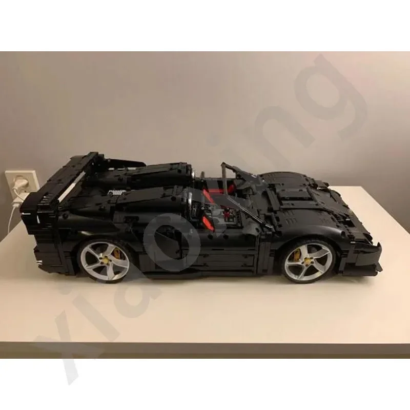 MOC-138494 schwarze klassische f50 supercar montage nähte bausteine modell 2689 teile kinder geburtstag bausteine spielzeug geschenk