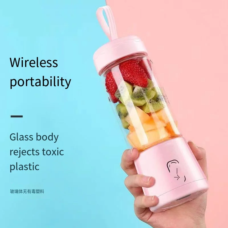 

Portable Juicer Juice Maker Juice Cup Student Home Use Small USB Rechargeable Juice Cup Mini Cordless Electric Blender Cup Orang