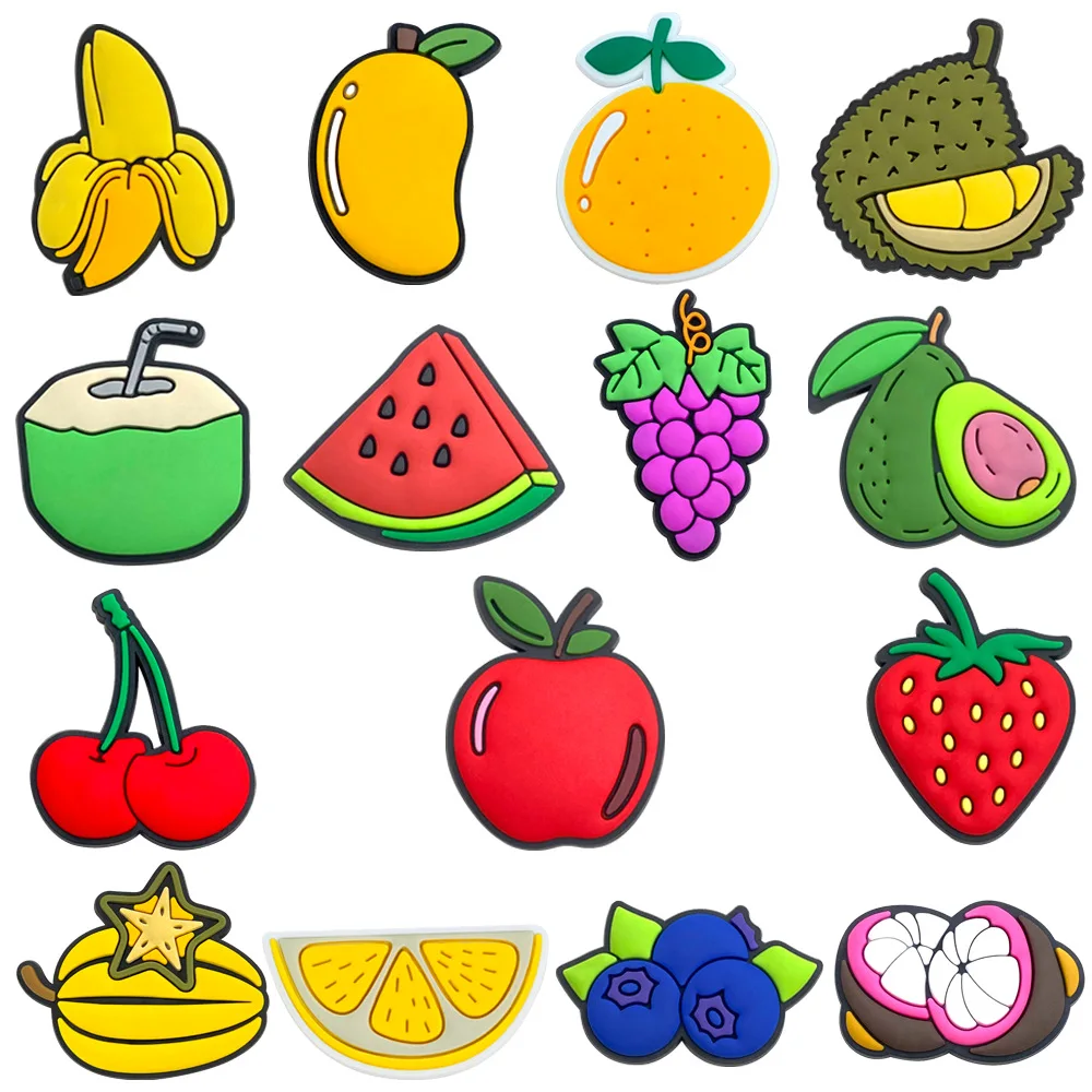 

Ins Mango Durian Shoe Buckle Fruit DIY Accessories Detachable 3D Accessories Shoe Charms Accessories for Crocs Sandals Fashion