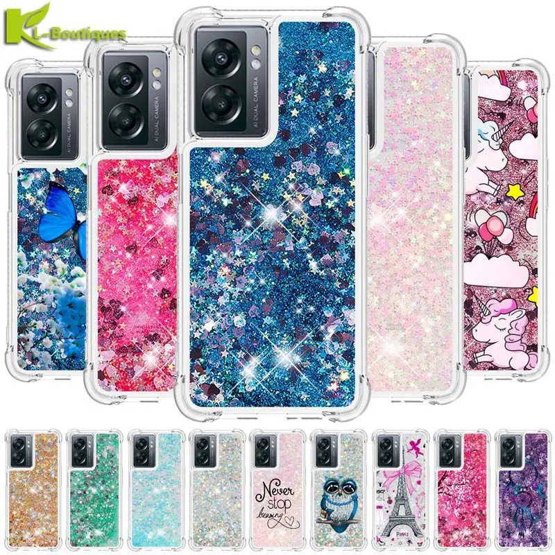 A57 5G PFTM20 Case on For Coque OPPO A57 5G Cover Quicksand Dynamic Liquid Case For Funda OPPO A 57 A77 5G CPH2339 Phone Cases