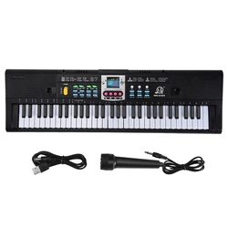 MQ 61 Keys Electronic Piano Digital Music Electronic Keyboard Musical Instrument Gift With Microphone For Kids Beginners