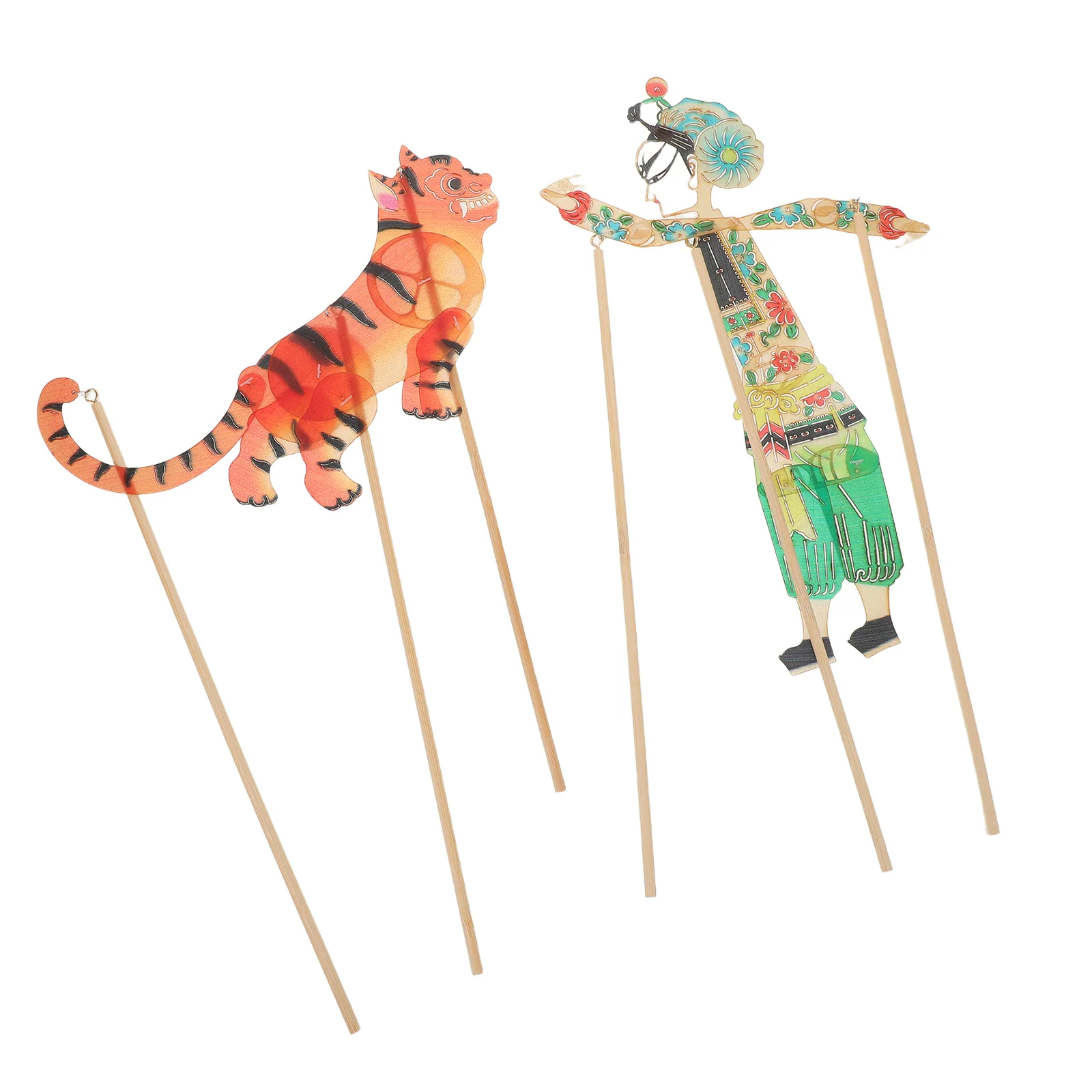 Kit di Marionette Ombra Cinesi, Personaggi Fatti a Mano, Kit Fai-da-Te per Bambini, Decorazione Educativa per Teatro