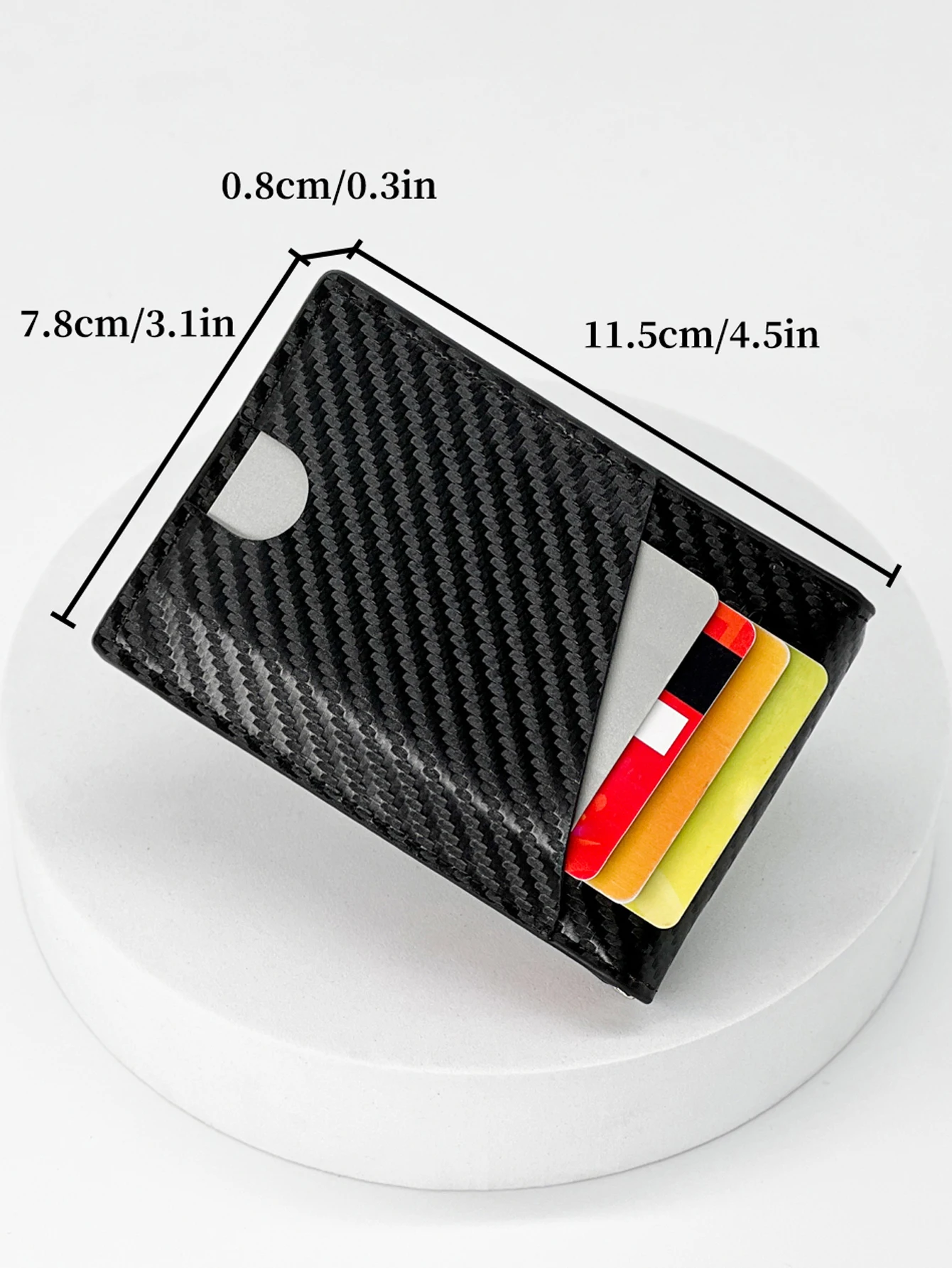 Fashion Simple Carbon Fiber Money Clip Commuter Portable Slim Mini Multifunctional Card Bag Card Wallet