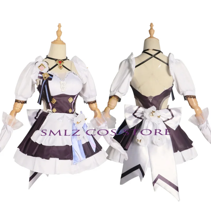 Juego Honkai Impact 3rd Elysia Maid Cosplay disfraz conjunto de vestido fiesta de Halloween vestidos de sirvienta traje para mujer RZ6836