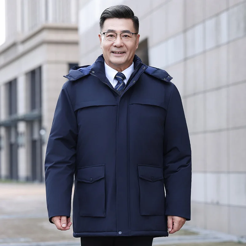 

Cotton Clothes for Men Thickened Padded Jacket for Middle Aged Elderly Men Winter Coat with Detachable Inner Vest Winter Coat