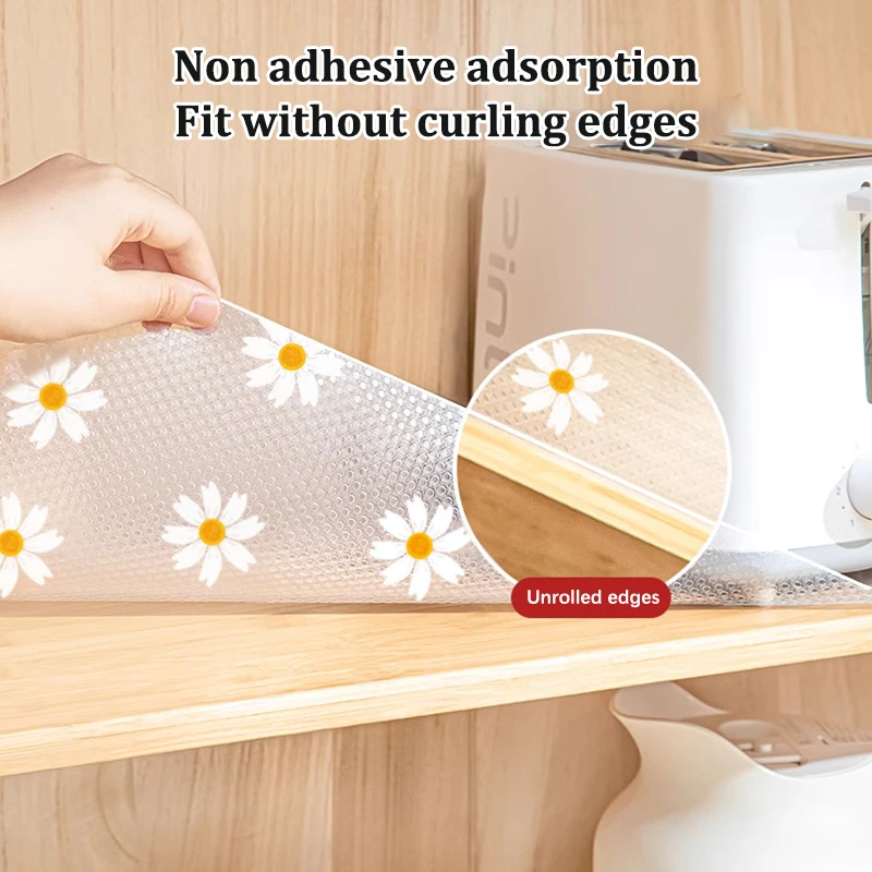 EVA Cabinet Mat Reusable Drawer Liners Non-slip Refrigerator Mat Fridge Waterproof Moisture-proof Drawer Mat