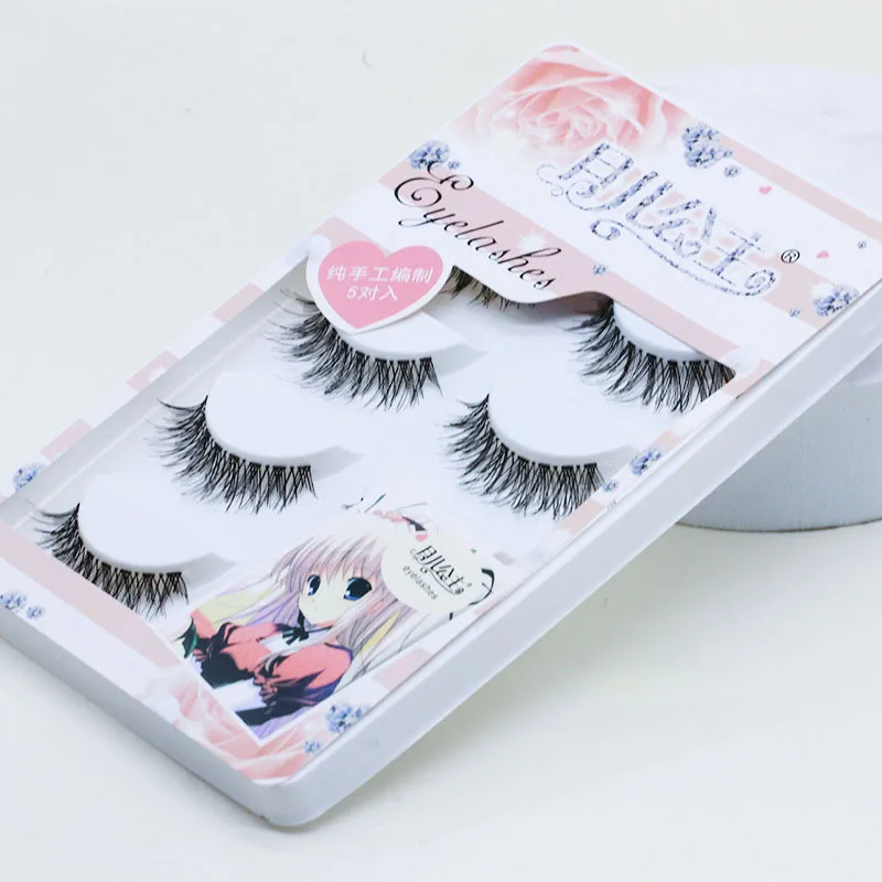 Faux-cils naturels japonais croisés, 5 paires, doux, outils de maquillage, faits à la main, vente en gros, 03, HW8