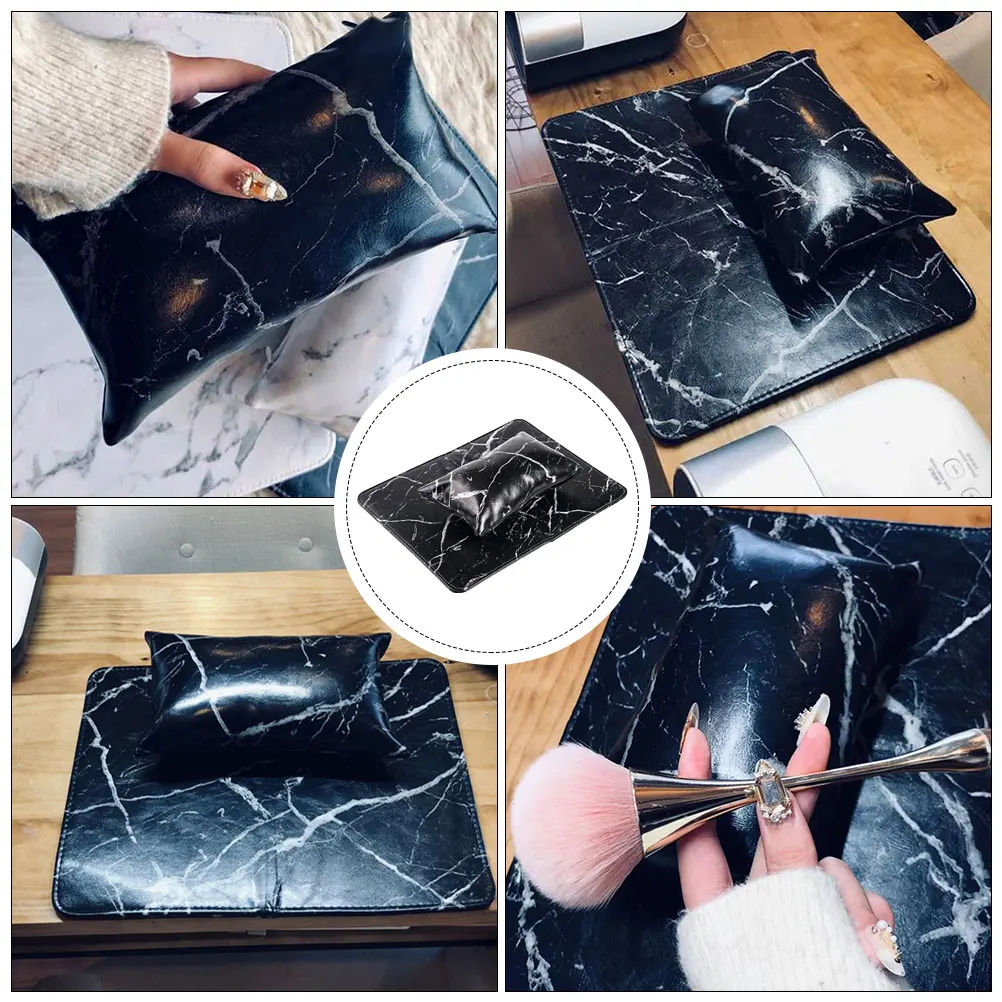 

Nail Rest Arm Manicure Holder Cushion PU Mat Table Protect Stylish Ladies Gift Salon Home Use Training