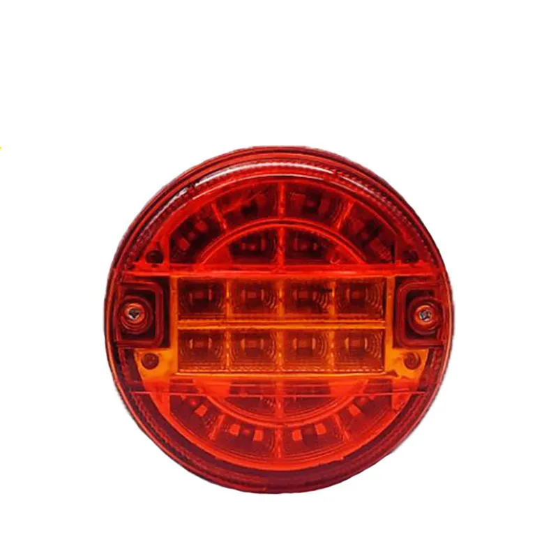 1/2Pc 20LED Round Trailer Truck Tail Lights Stop Parking Pick Up Lights Turn Signal Lamp For Caravan Lorry Van Running Taillight