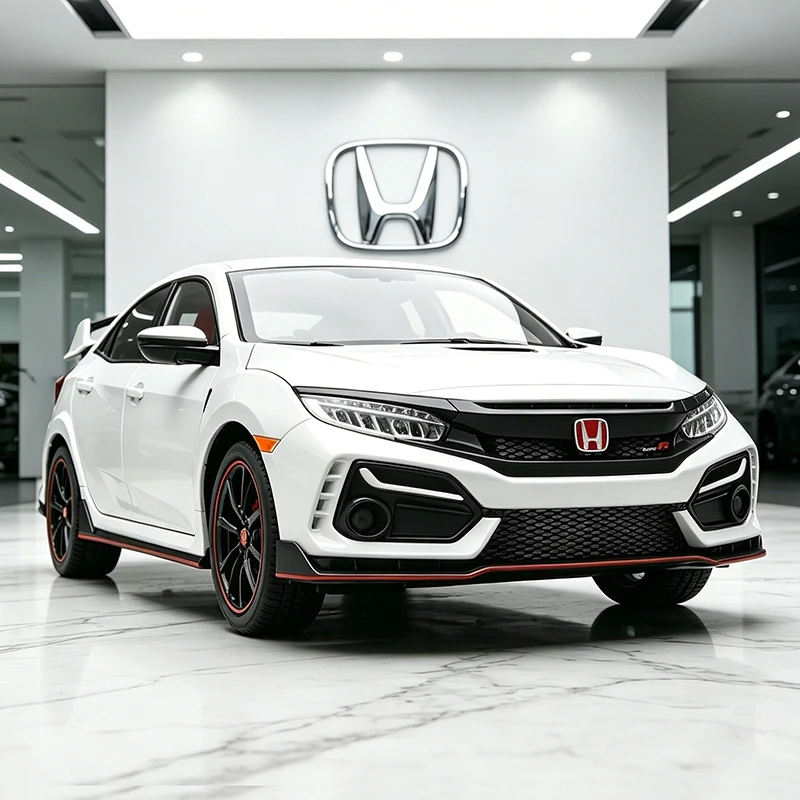 NUEVO Modelo a Escala 1/18 del HONDA CIVIC TYPE-R 2020, Auto de Aleación Fundida a Presión, Miniatura de Vehículo para Colección o Regalo