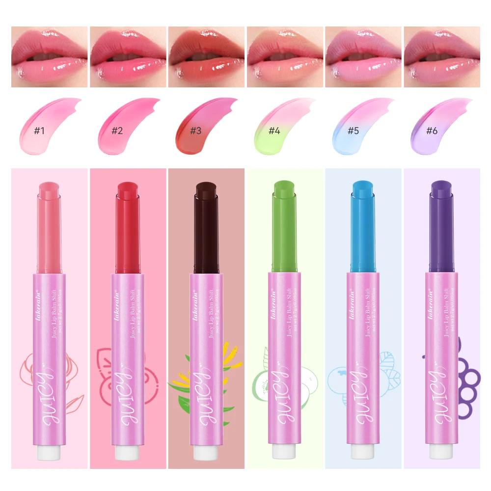 Moisturizing Lip 6 Color Color Changing Lip Balm Natural Rose Lipstick Long Lasting Moisturizing Makeup Cosmetics for Women