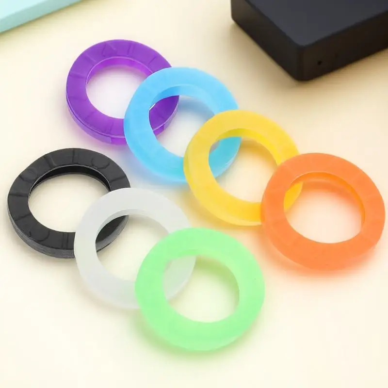 24 stuks kleurrijke siliconen doppen elastische waterdichte stofdichte hoezen voor organisatie codering identificatie mouw sleutel kleur covers