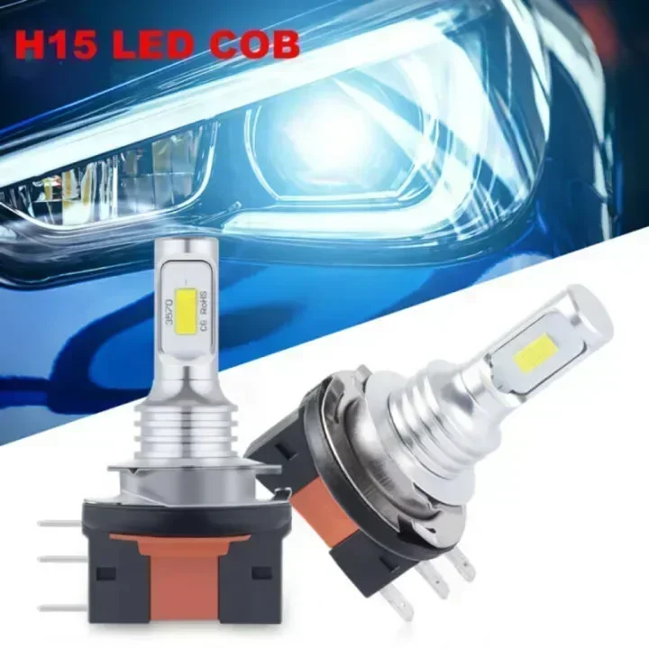 

2Pcs H15 LED Bulb Car Headlight Driving Running Light 12-24V 6500k 6000LM White Auto Lamp For BMW 2 Series 2014