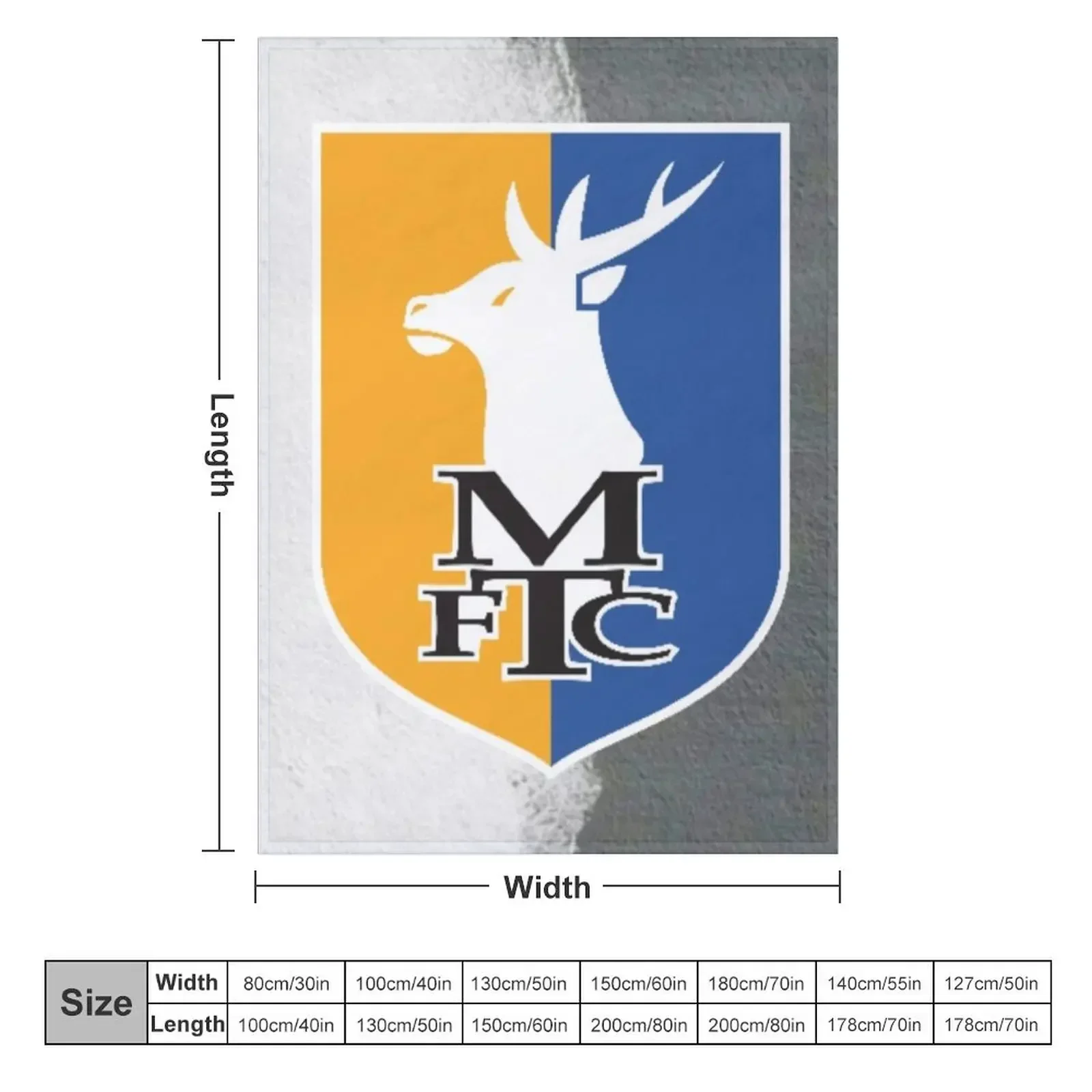 mansfield town fc Throw Blanket Soft Plaid Cute for babies Blankets