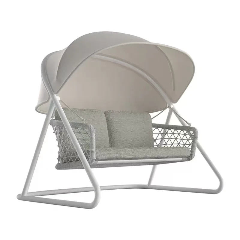 Outdoor Courtyard Garden Swing Chair Villa Balcony Rattan Chair Outdoor Balcony Rocking Chair with Shed