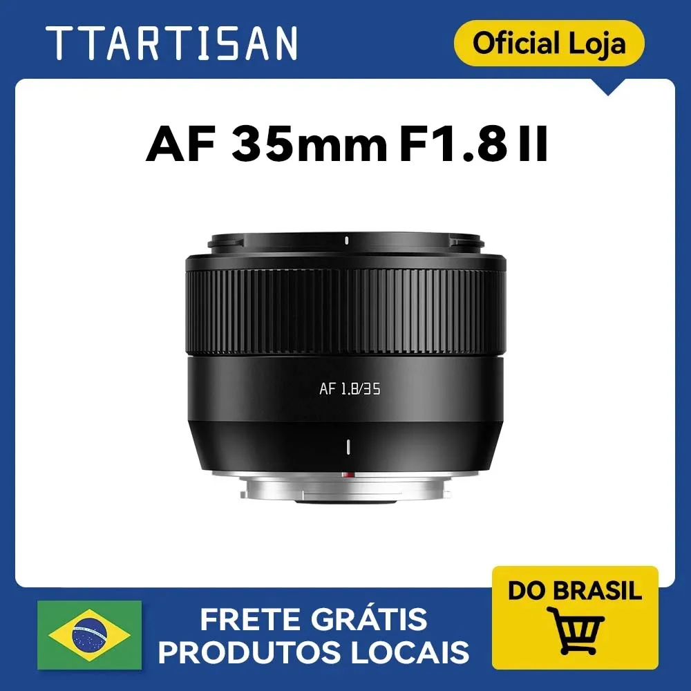 Lente de câmera TTArtisan Auto Focus 35mm F1.8 Mark II para Fujifilm X XF X-E4 X-S20 XM5 X-H2S XT30 Sony E ZVE-10II a6400 a6700.