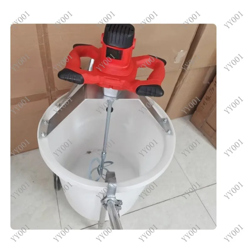70L Mixing Bucket Transport Cart for Gypsum Self-Leveling Cement Construction Tool