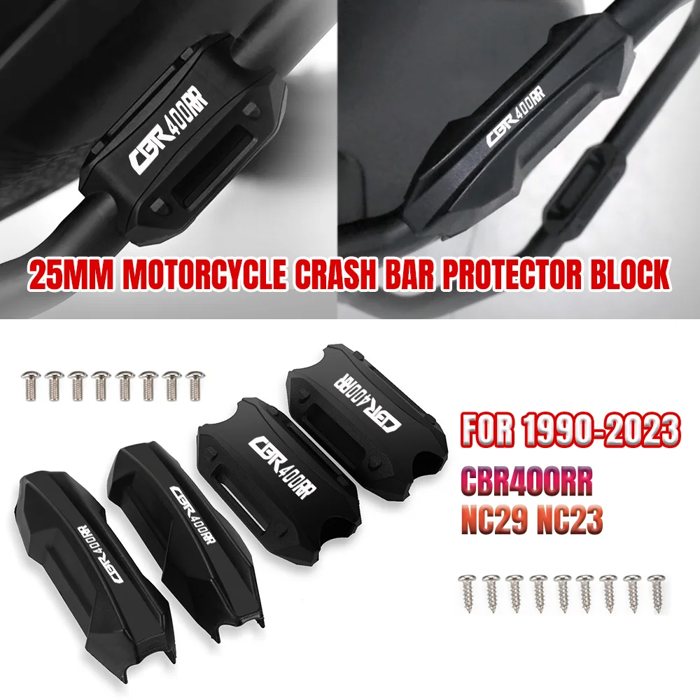 

Motorcycle Bumper Engine Guard 25MM Protection Block Crash Bar Decorative For HONDA CBR400RR CBR 400 RR NC29 NC23 1990-2023