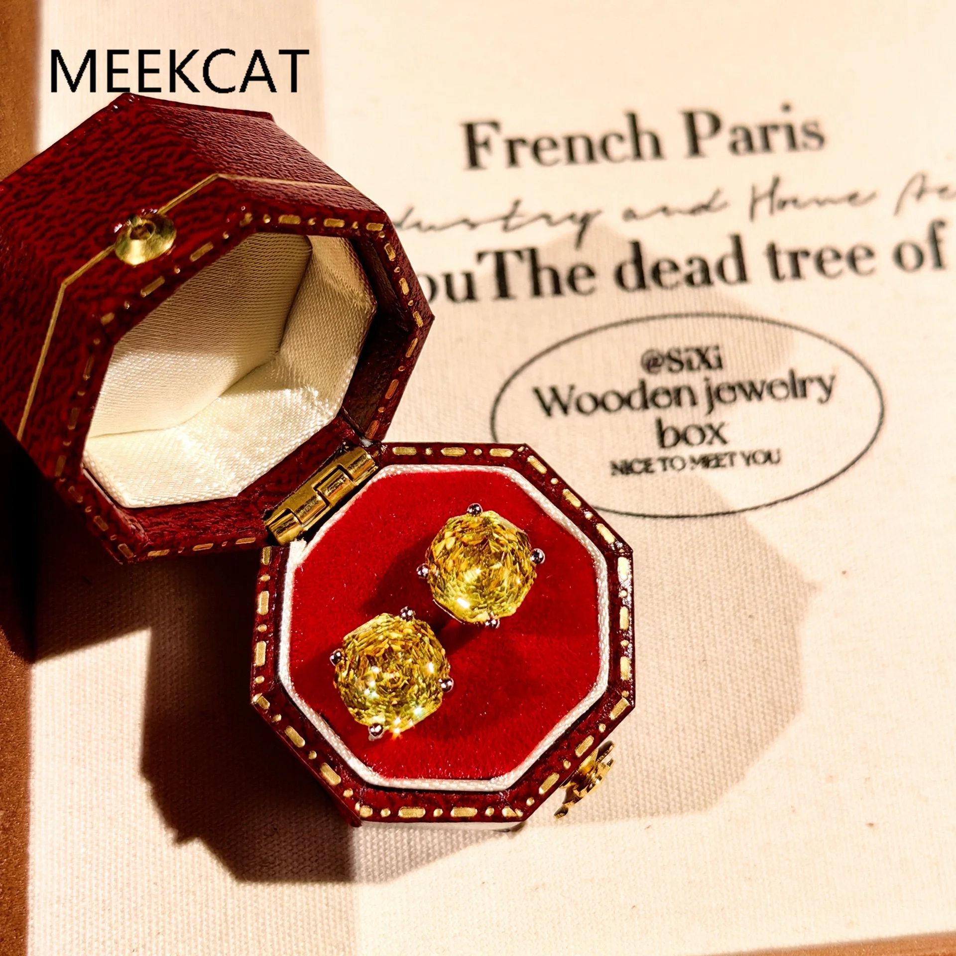 

Shiny Rose Cut Cubic Zirconia 925 Sterling Silver Sunset Color Stud Earrings For Women Party Dating Fine Jewelry Pendientes Gift