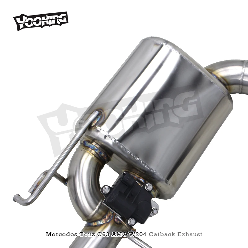 SS304L Exhaust Pipe System For Mercedes-Benz C63 AMG W204 6.2L 2012-2016 High Quality Valvetronic Catback Exhaust view 5